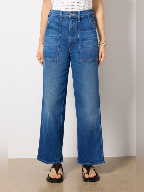 MOTHER Denim - Mother The Stitch Up Maven Hover Wide Leg Jeans In Nip It In The Bud Wash